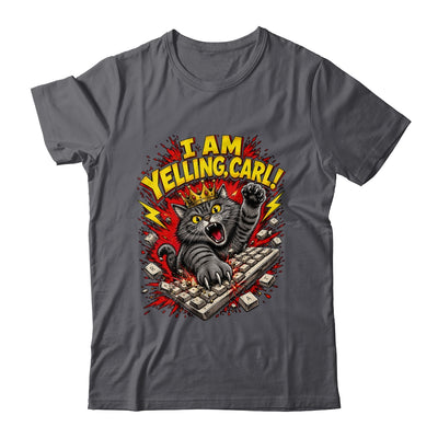 Funny I Am Yelling Carl Donut Cat Meme Shirt & Tank Top | siriusteestore