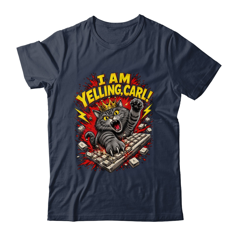 Funny I Am Yelling Carl Donut Cat Meme Shirt & Tank Top | siriusteestore
