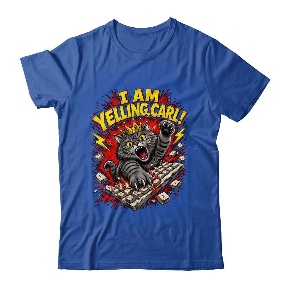 Funny I Am Yelling Carl Donut Cat Meme Shirt & Tank Top | siriusteestore