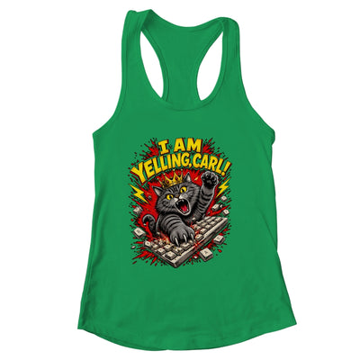 Funny I Am Yelling Carl Donut Cat Meme Shirt & Tank Top | siriusteestore