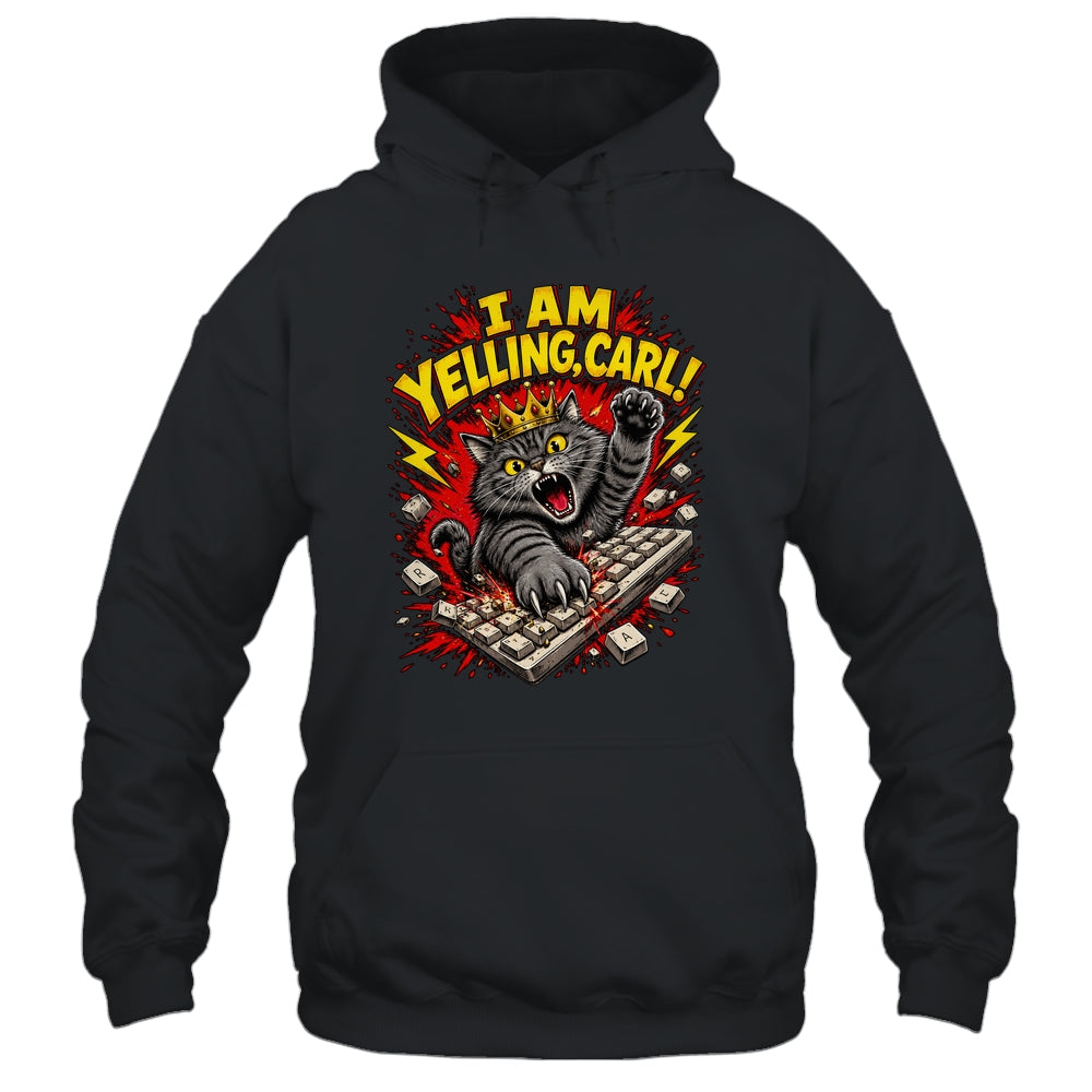 Funny I Am Yelling Carl Donut Cat Meme Shirt & Tank Top | siriusteestore