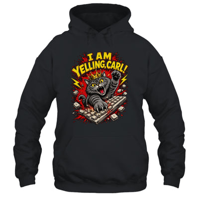 Funny I Am Yelling Carl Donut Cat Meme Shirt & Tank Top | siriusteestore
