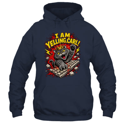 Funny I Am Yelling Carl Donut Cat Meme Shirt & Tank Top | siriusteestore