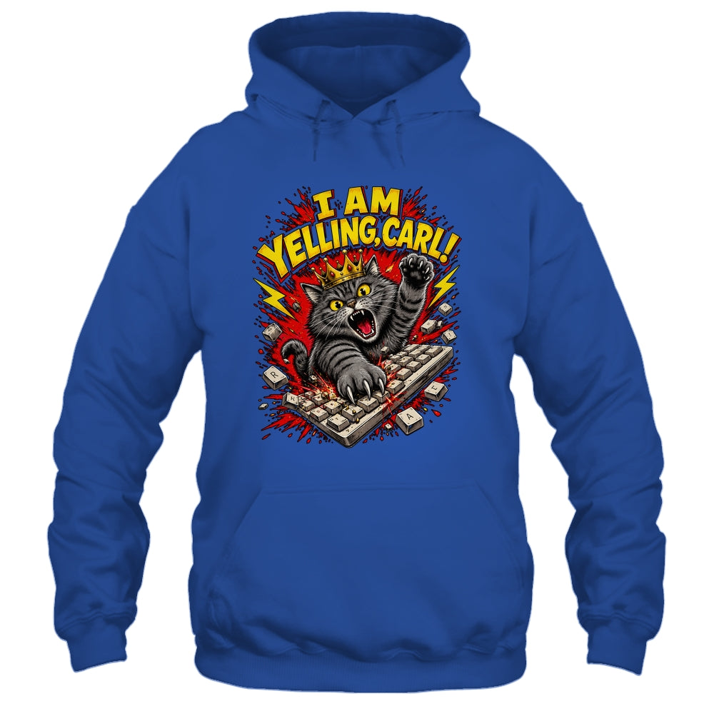 Funny I Am Yelling Carl Donut Cat Meme Shirt & Tank Top | siriusteestore
