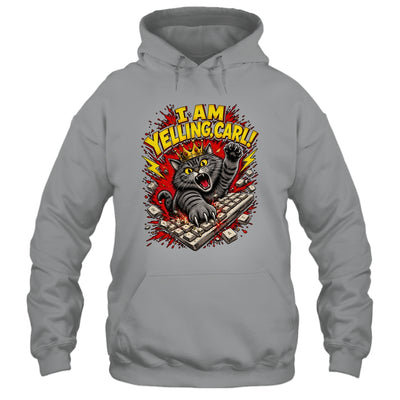 Funny I Am Yelling Carl Donut Cat Meme Shirt & Tank Top | siriusteestore