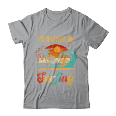 Funny I'd Rather Be Surfing Surfboard Beach Surfer Vintage Shirt & Hoodie | siriusteestore