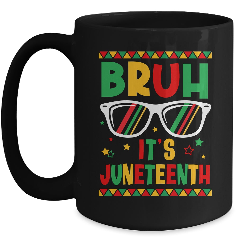 Funny Juneteenth Boys Girls Bruh It's Juneteenth 1865 Mug | siriusteestore