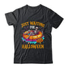 Funny Just Waiting For Halloween Skeleton Spooky Vibe Summer Shirt & Sweatshirt | siriusteestore