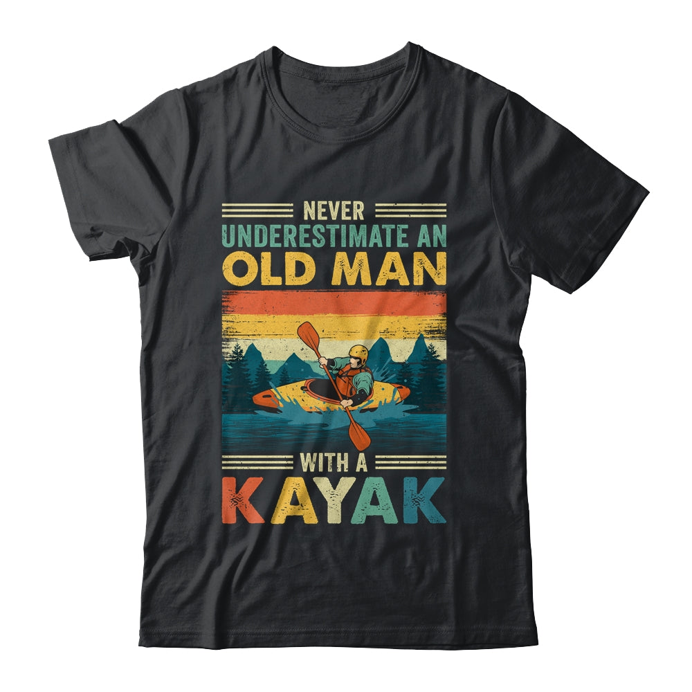 Funny Kayaking Design For Men Grandpa Kayaker Kayak Vintage Shirt & Hoodie | siriusteestore
