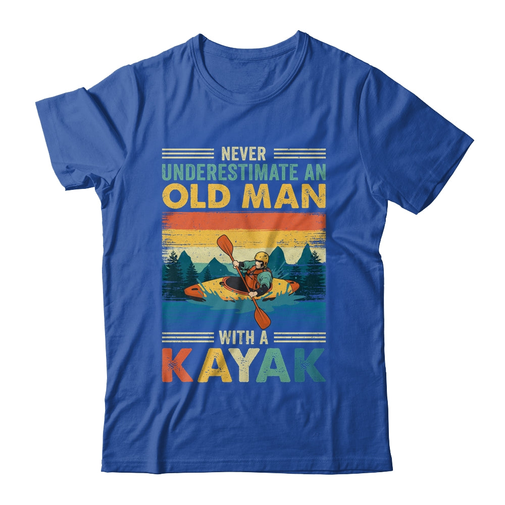 Funny Kayaking Design For Men Grandpa Kayaker Kayak Vintage Shirt & Hoodie | siriusteestore