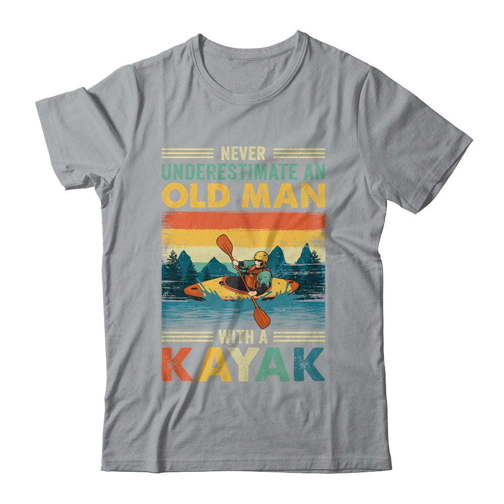 Funny Kayaking Design For Men Grandpa Kayaker Kayak Vintage Shirt & Hoodie | siriusteestore