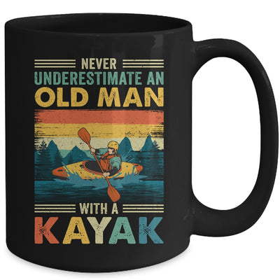 Funny Kayaking Design For Men Grandpa Kayaker Kayak Vintage Mug | siriusteestore