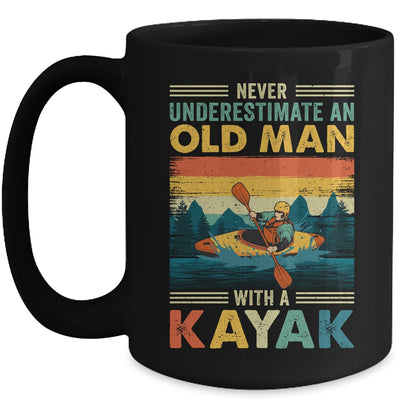 Funny Kayaking Design For Men Grandpa Kayaker Kayak Vintage Mug | siriusteestore