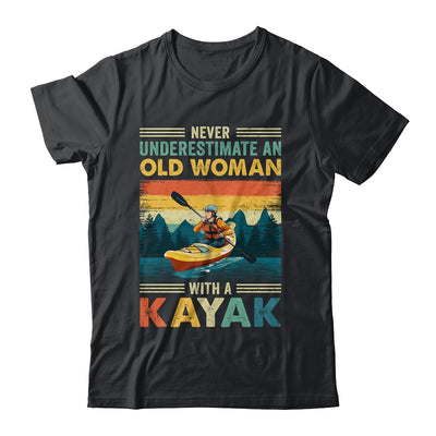 Funny Kayaking Design For Women Grandma Kayaker Kayak Retro Shirt & Tank Top | siriusteestore