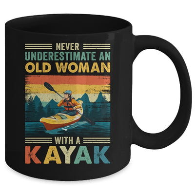 Funny Kayaking Design For Women Grandma Kayaker Kayak Retro Mug | siriusteestore
