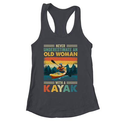 Funny Kayaking Design For Women Grandma Kayaker Kayak Retro Shirt & Tank Top | siriusteestore