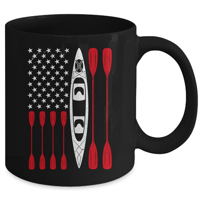 Funny Kayaking Kayak For Men Women Cool American Flag Mug | siriusteestore