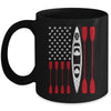 Funny Kayaking Kayak For Men Women Cool American Flag Mug | siriusteestore