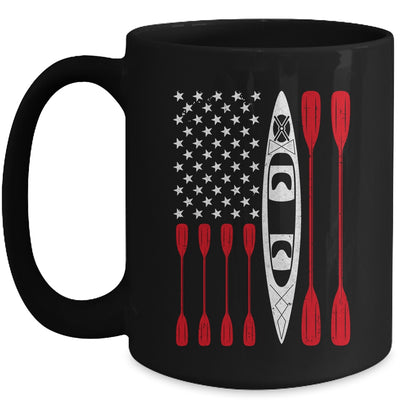 Funny Kayaking Kayak For Men Women Cool American Flag Mug | siriusteestore