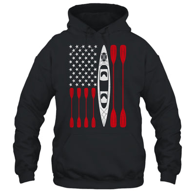 Funny Kayaking Kayak For Men Women Cool American Flag Shirt & Tank Top | siriusteestore