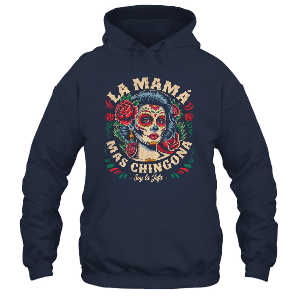 Funny La Mamá Mas Chingona Mexican Strong Women Spanish Shirt & Tank Top | siriusteestore