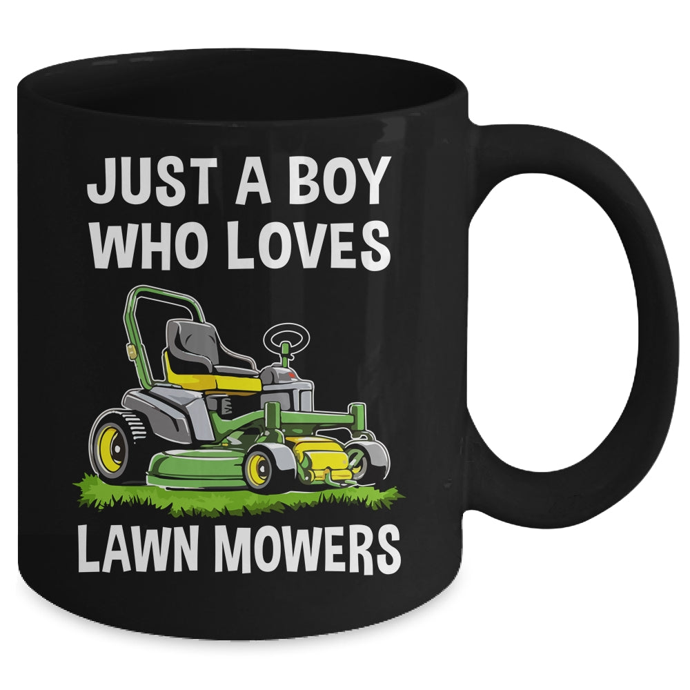 Funny Lawn Mowing For Boys Lawn Mower Farm Gardening Kids Mug | siriusteestore