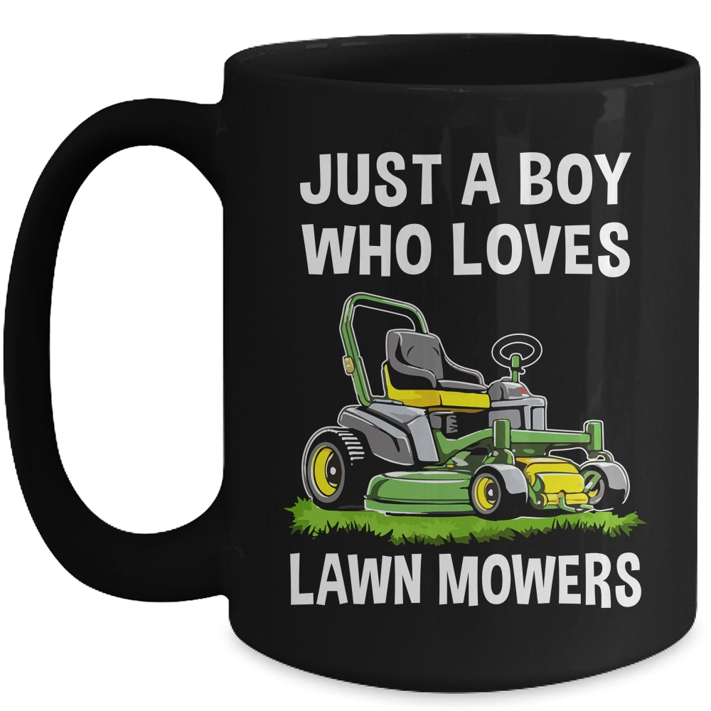 Funny Lawn Mowing For Boys Lawn Mower Farm Gardening Kids Mug | siriusteestore