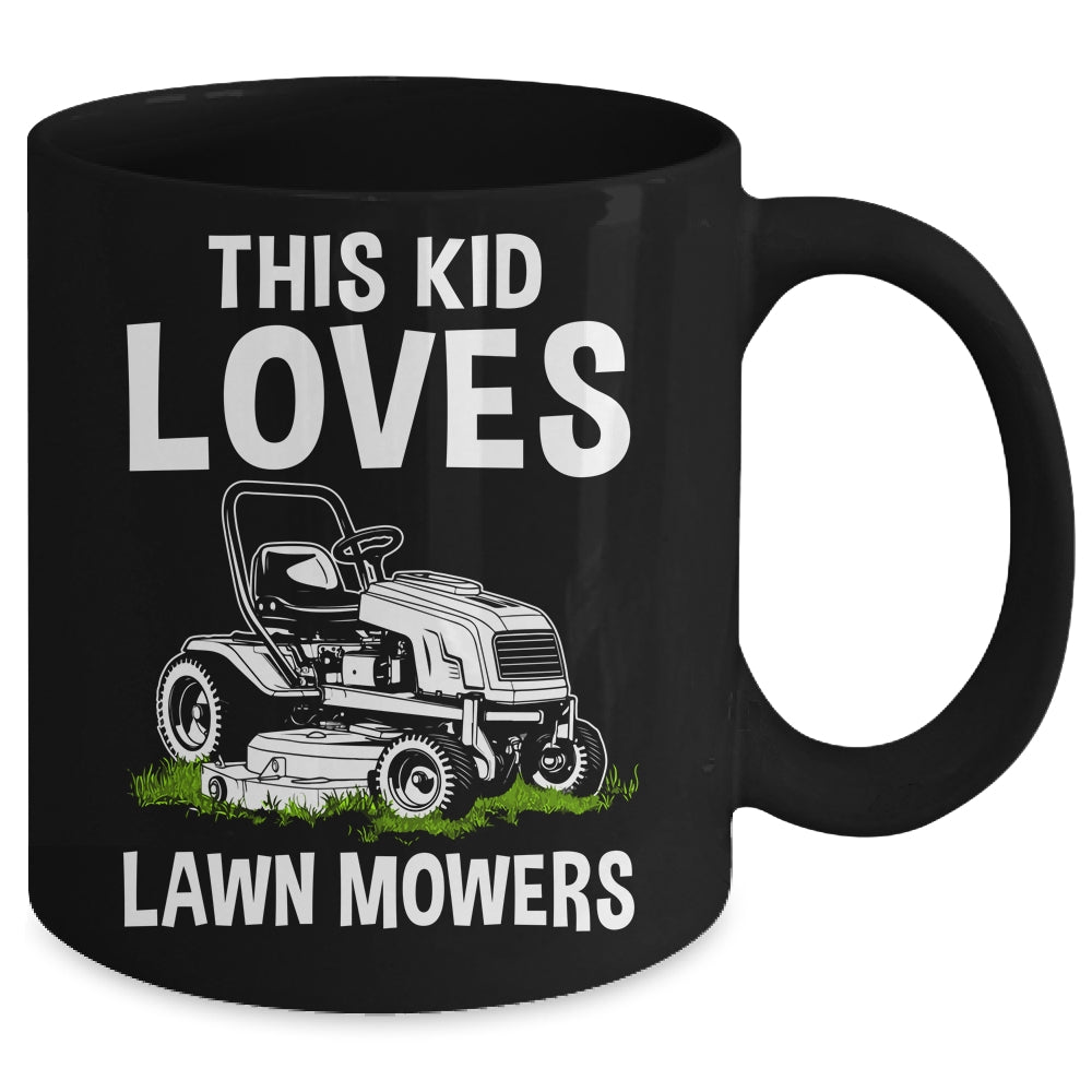 Funny Lawn Mowing For Kids Lawn Mower Farm Gardening Mug | siriusteestore