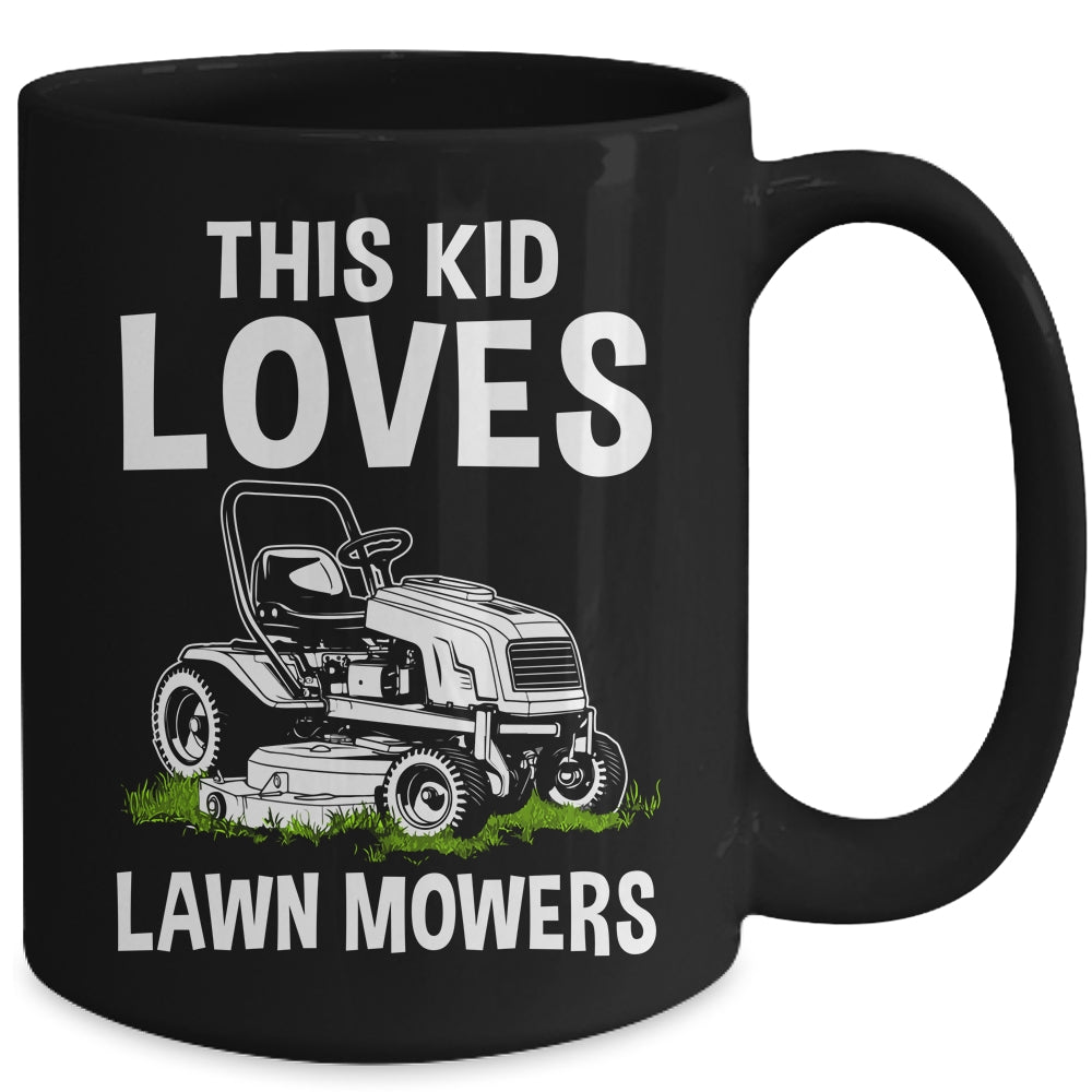 Funny Lawn Mowing For Kids Lawn Mower Farm Gardening Mug | siriusteestore