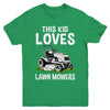 Funny Lawn Mowing For Kids Lawn Mower Farm Gardening Youth Shirt | siriusteestore