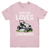 Funny Lawn Mowing For Kids Lawn Mower Farm Gardening Youth Shirt | siriusteestore