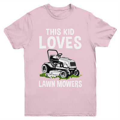 Funny Lawn Mowing For Kids Lawn Mower Farm Gardening Youth Shirt | siriusteestore
