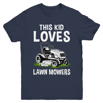 Funny Lawn Mowing For Kids Lawn Mower Farm Gardening Youth Shirt | siriusteestore