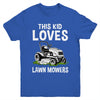 Funny Lawn Mowing For Kids Lawn Mower Farm Gardening Youth Shirt | siriusteestore