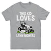 Funny Lawn Mowing For Kids Lawn Mower Farm Gardening Youth Shirt | siriusteestore