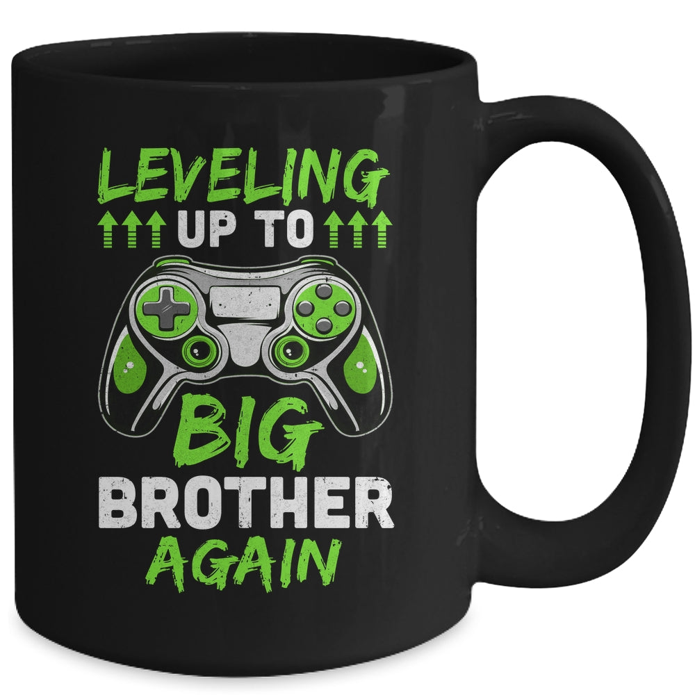 Funny Leveling Up To Big Brother Again Big Bro Gaming Mug | siriusteestore
