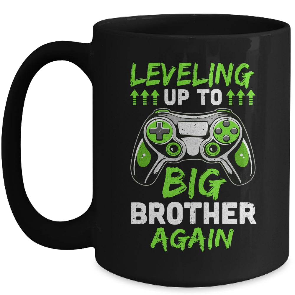Funny Leveling Up To Big Brother Again Big Bro Gaming Mug | siriusteestore
