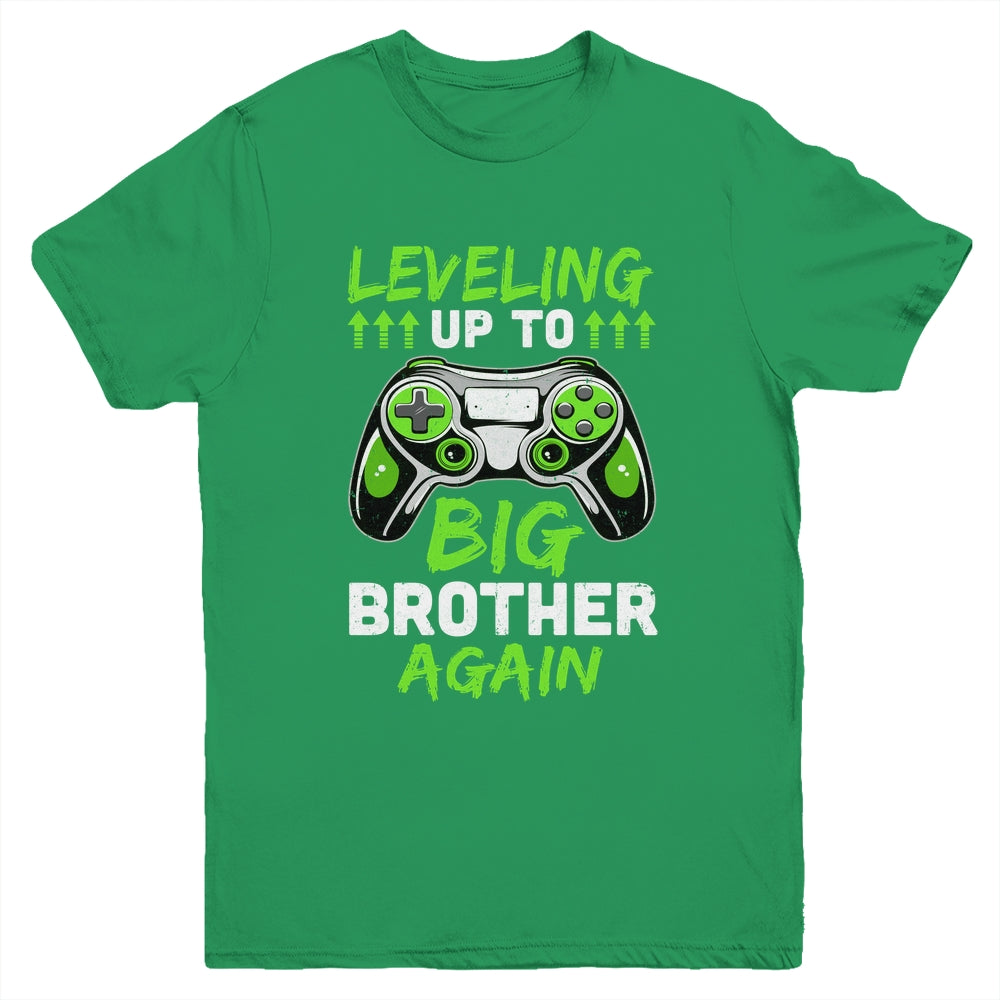 Funny Leveling Up To Big Brother Again Big Bro Gaming Youth Shirt | siriusteestore