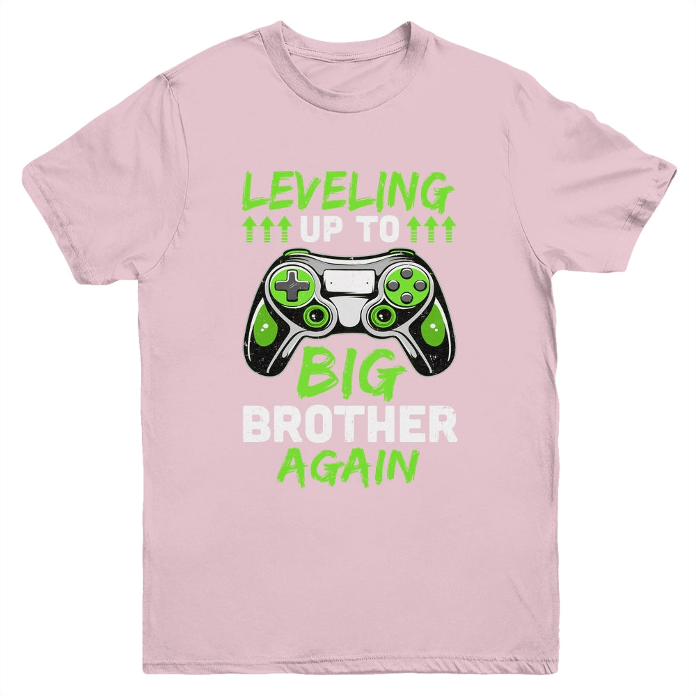 Funny Leveling Up To Big Brother Again Big Bro Gaming Youth Shirt | siriusteestore