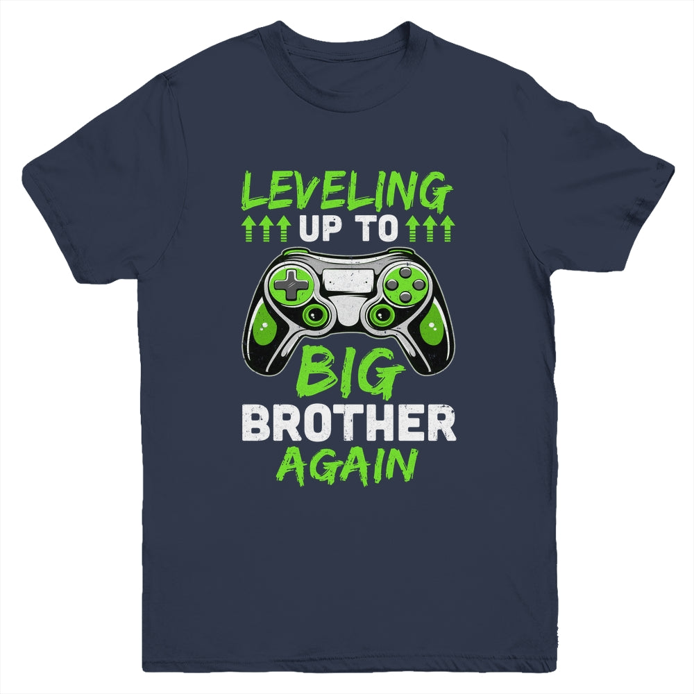Funny Leveling Up To Big Brother Again Big Bro Gaming Youth Shirt | siriusteestore