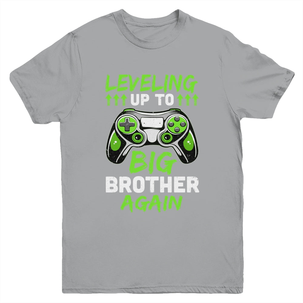 Funny Leveling Up To Big Brother Again Big Bro Gaming Youth Shirt | siriusteestore