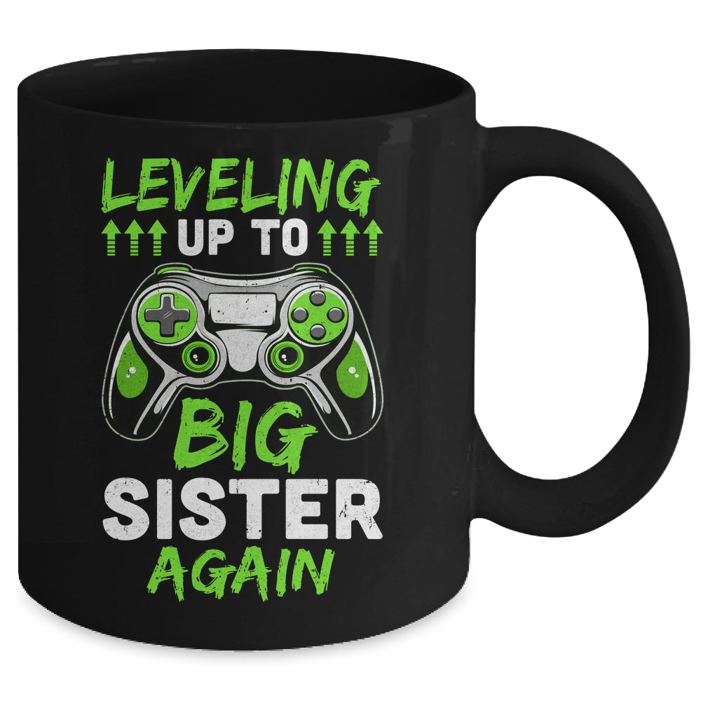 Funny Leveling Up To Big Sister Again Big Sis Gaming Mug | siriusteestore