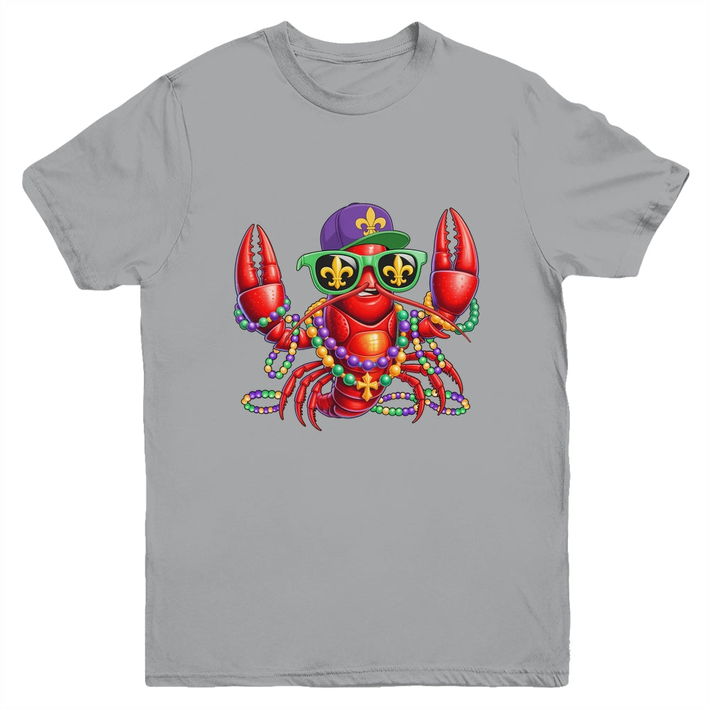 Funny Mardi Gras Carnival Beads Crawfish New Orleans Kids Youth Shirt | siriusteestore
