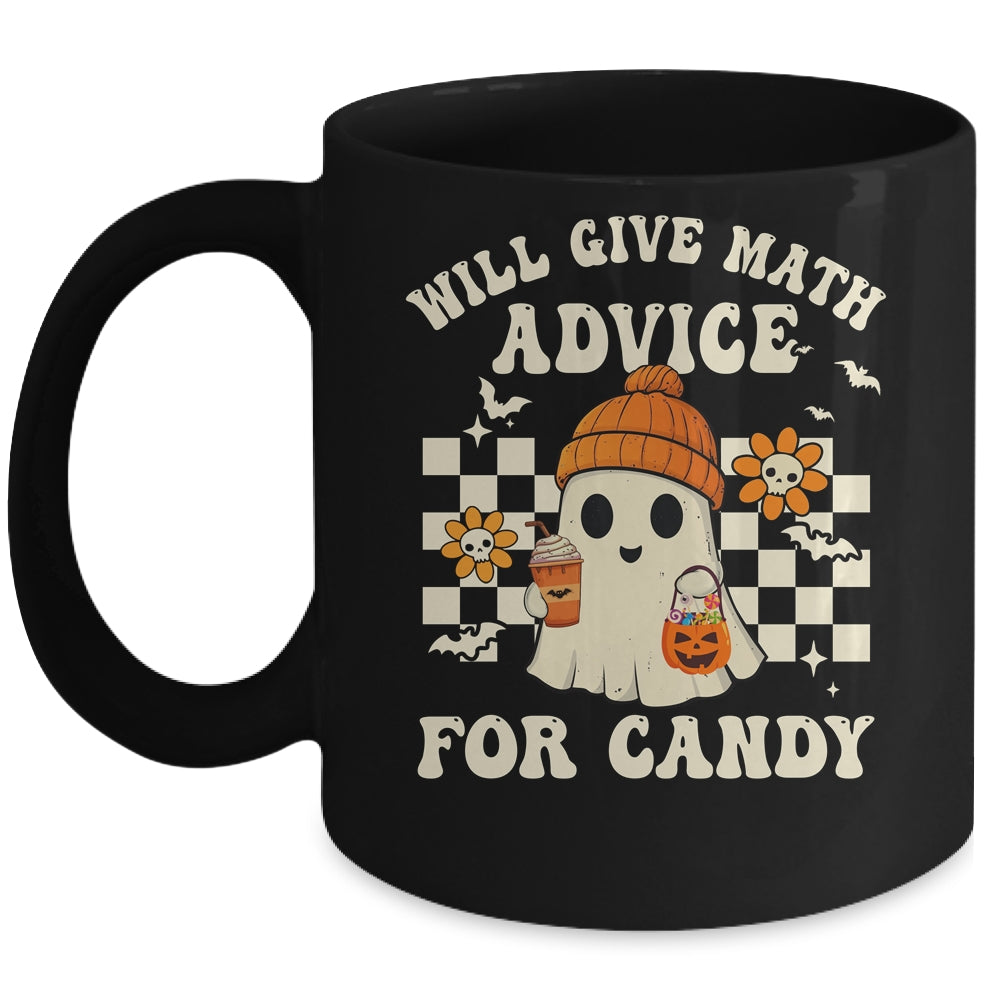 Funny Math Teacher Halloween Ghost Costume Math Lover Woman Mug | siriusteestore