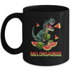 Funny Melonsaurus Watermelon Dinosaur Summer Tropical Fruits Mug | siriusteestore