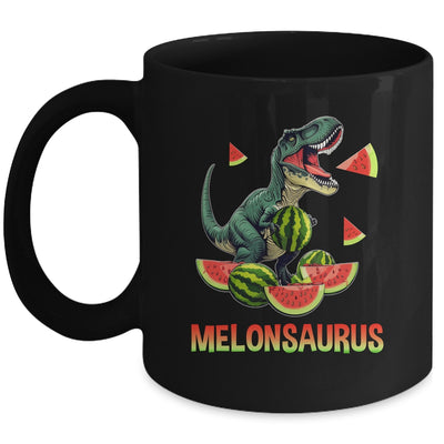 Funny Melonsaurus Watermelon Dinosaur Summer Tropical Fruits Mug | siriusteestore