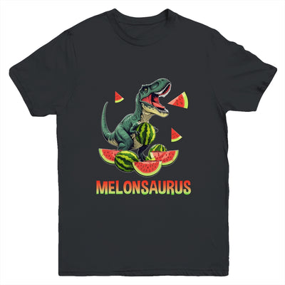 Funny Melonsaurus Watermelon Dinosaur Summer Tropical Fruits Youth Shirt | siriusteestore