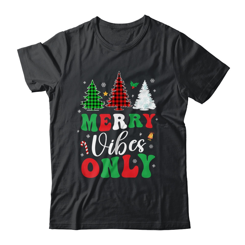 Funny Merry Vibes Only Christmas Tree Light Holiday Xmas Shirt & Sweatshirt | siriusteestore