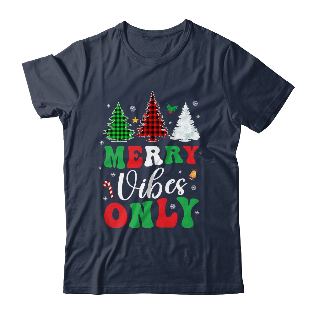 Funny Merry Vibes Only Christmas Tree Light Holiday Xmas Shirt & Sweatshirt | siriusteestore