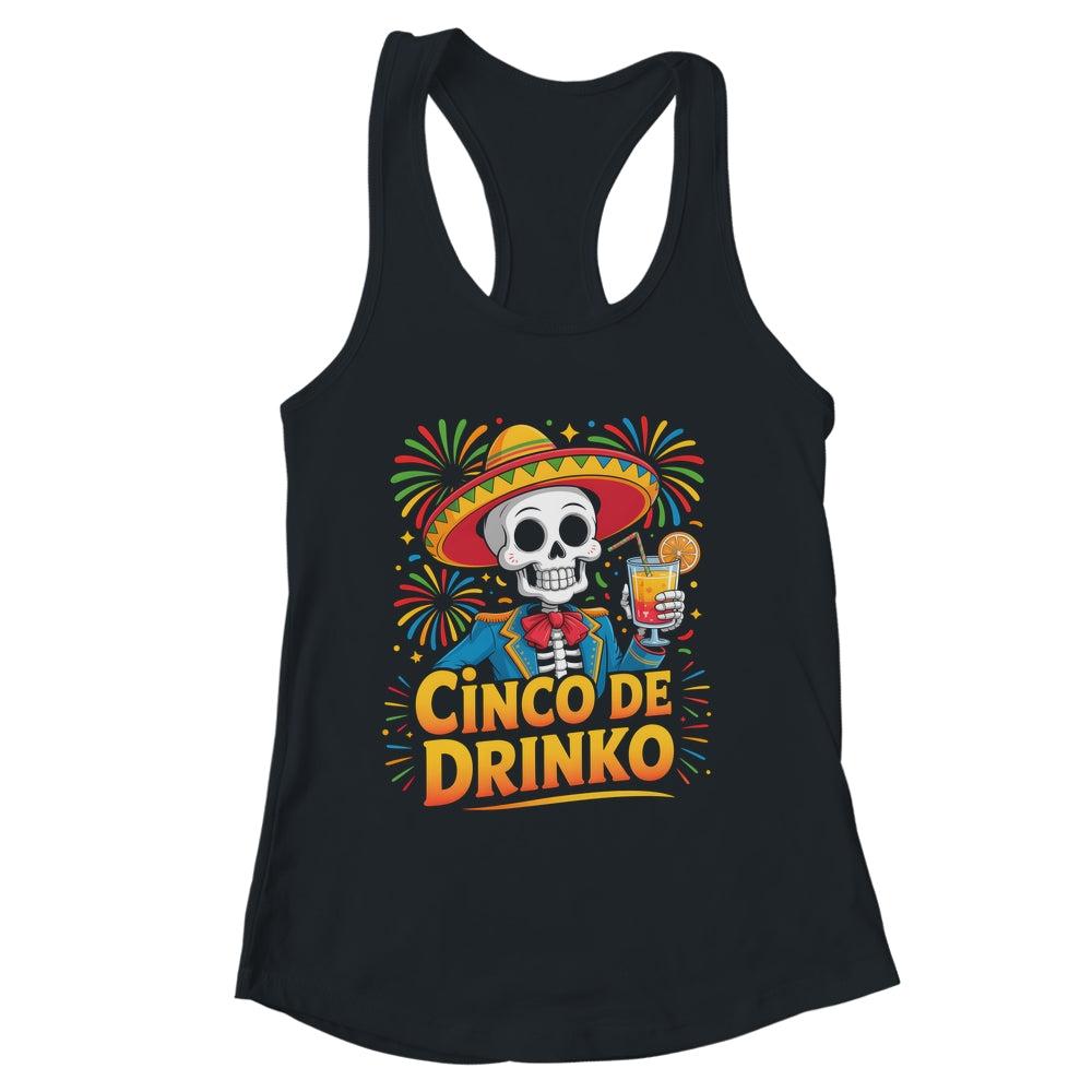 Funny Mexican Cinco De Drinko Cinco De Mayo Fiesta Outfit Shirt & Tank Top | siriusteestore